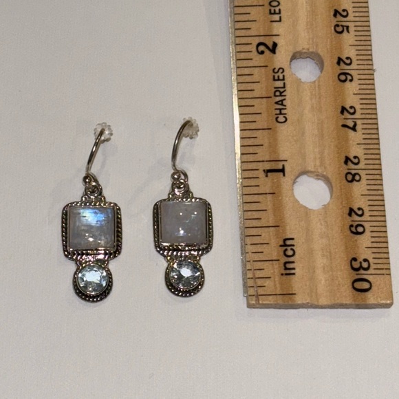 Elegant Silver Dangle Earrings, NWOT - Picture 3 of 4